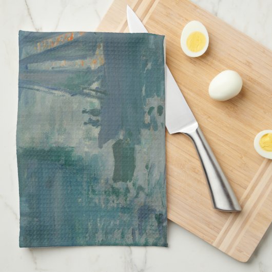 Monet Sunrise Marine Impressionismus Gemälde Geschirrtuch (Viertel Falte)