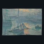 Monet Sunrise Marine Impressionismus Gemälde Geschirrtuch<br><div class="desc">Claude Monets Gemälde Sunrise (Marine) ist ein berühmtes Gemälde des französischen Impressionisten Claude Monet aus dem Jahr 1872. Sunrise (Marine) wurde in der Luft gemalt,  oder "im Freien" und zeigt seine informellen und spontanen Pinselstriche.</div>