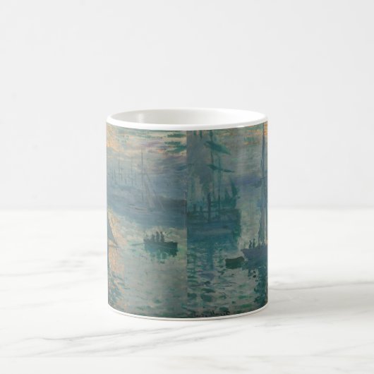 Monet Sunrise Marine Impressionismus Gemälde Kaffeetasse (Mittel)
