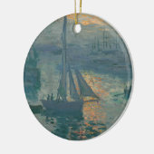 Monet Sunrise Marine Impressionismus Gemälde Keramik Ornament (Links)