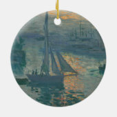 Monet Sunrise Marine Impressionismus Gemälde Keramik Ornament (Hinten)