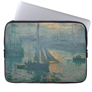 Monet Sunrise Marine Impressionismus Gemälde Laptopschutzhülle