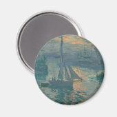 Monet Sunrise Marine Impressionismus Gemälde Magnet (Vorderseite/Rückseite)