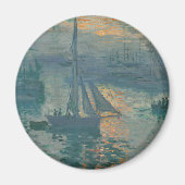 Monet Sunrise Marine Impressionismus Gemälde Magnet (Vorne)
