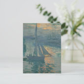 Monet Sunrise Marine Impressionismus Gemälde Postkarte (Stehend Vorderseite)