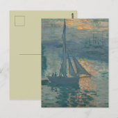 Monet Sunrise Marine Impressionismus Gemälde Postkarte (Vorne/Hinten)