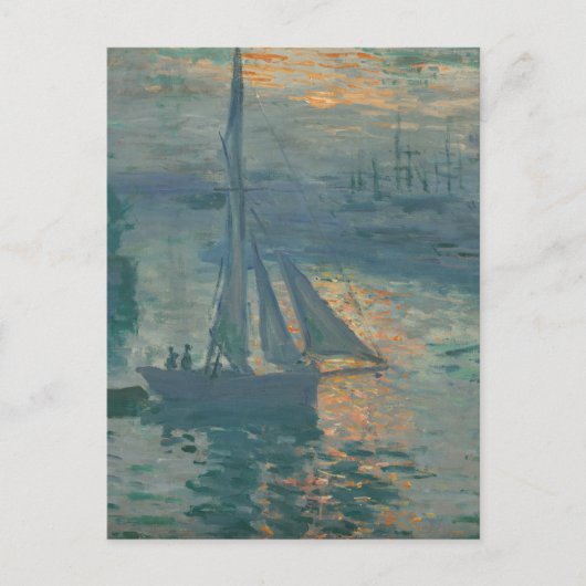 Monet Sunrise Marine Impressionismus Gemälde Postkarte (Vorderseite)