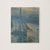 Monet Sunrise Marine Impressionismus Gemälde Puzzle (Vertikal)