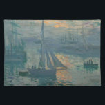 Monet Sunrise Marine Impressionismus Gemälde Stofftischset<br><div class="desc">Claude Monets Gemälde Sunrise (Marine) ist ein berühmtes Gemälde des französischen Impressionisten Claude Monet aus dem Jahr 1872. Sunrise (Marine) wurde in der Luft gemalt,  oder "im Freien" und zeigt seine informellen und spontanen Pinselstriche.</div>