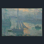 Monet Sunrise Marine Impressionismus Gemälde Stofftischset<br><div class="desc">Claude Monets Gemälde Sunrise (Marine) ist ein berühmtes Gemälde des französischen Impressionisten Claude Monet aus dem Jahr 1872. Sunrise (Marine) wurde in der Luft gemalt,  oder "im Freien" und zeigt seine informellen und spontanen Pinselstriche.</div>