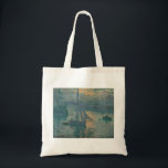 Monet Sunrise Marine Impressionismus Gemälde Tragetasche<br><div class="desc">Claude Monets Gemälde Sunrise (Marine) ist ein berühmtes Gemälde des französischen Impressionisten Claude Monet aus dem Jahr 1872. Sunrise (Marine) wurde in der Luft gemalt,  oder "im Freien" und zeigt seine informellen und spontanen Pinselstriche.</div>