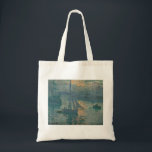 Monet Sunrise Marine Impressionismus Gemälde Tragetasche<br><div class="desc">Claude Monets Gemälde Sunrise (Marine) ist ein berühmtes Gemälde des französischen Impressionisten Claude Monet aus dem Jahr 1872. Sunrise (Marine) wurde in der Luft gemalt,  oder "im Freien" und zeigt seine informellen und spontanen Pinselstriche.</div>