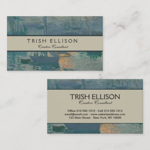 Monet Sunrise Marine Impressionismus Gemälde Visitenkarte