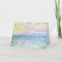 Monet - Sunset at Pourville, feine Kunst Karte