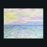 Monet - Sunset at Pourville, feine Kunst Postkarte<br><div class="desc">Sunset at Pourville,  pastel colors,  Impressionism painting by Claude Monet</div>