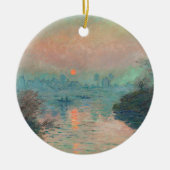 Monet Sunset Fine Art Impressionist Malerei Keramik Ornament (Vorne)