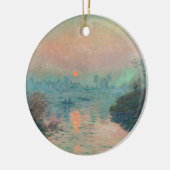 Monet Sunset Fine Art Impressionist Malerei Keramik Ornament (Links)