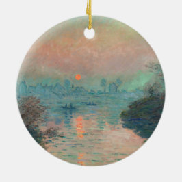 Monet Sunset Fine Art Impressionist Malerei Keramik Ornament