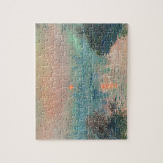 Monet Sunset Fine Art Impressionist Malerei Puzzle (Vertikal)