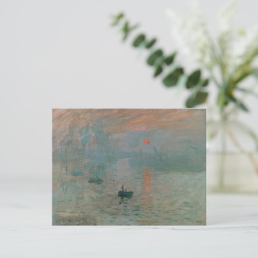 Monet Sunset Postkarte (Stehend Vorderseite)