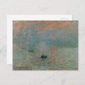 Monet Sunset Postkarte (Vorne/Hinten)