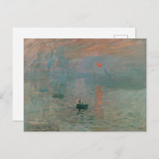 Monet Sunset Postkarte (Vorne/Hinten)