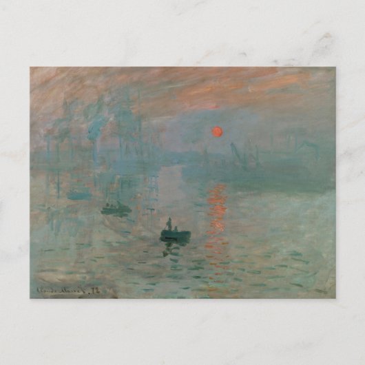 Monet Sunset Postkarte (Vorderseite)