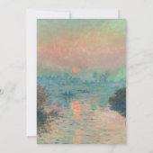 Monet Sunset Seine Frische Pasta machen Einladung (Rückseite)