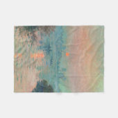 Monet Sunset Seine Frische Pasta machen Fleecedecke (Vorderseite (Horizontal))
