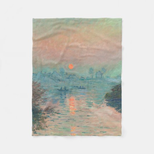 Monet Sunset Seine Frische Pasta machen Fleecedecke (Vorderseite)