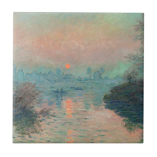 Monet Sunset Seine Frische Pasta machen Fliese (Vorderseite)