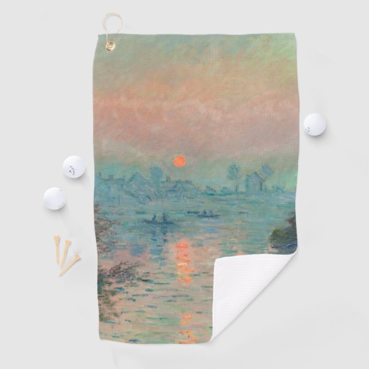Monet Sunset Seine Frische Pasta machen Golfhandtuch (Insitu)