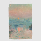 Monet Sunset Seine Frische Pasta machen Golfhandtuch (Vorderseite)