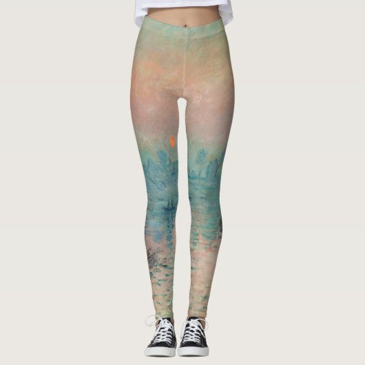 Monet Sunset Seine Frische Pasta machen Leggings (Vorderseite)