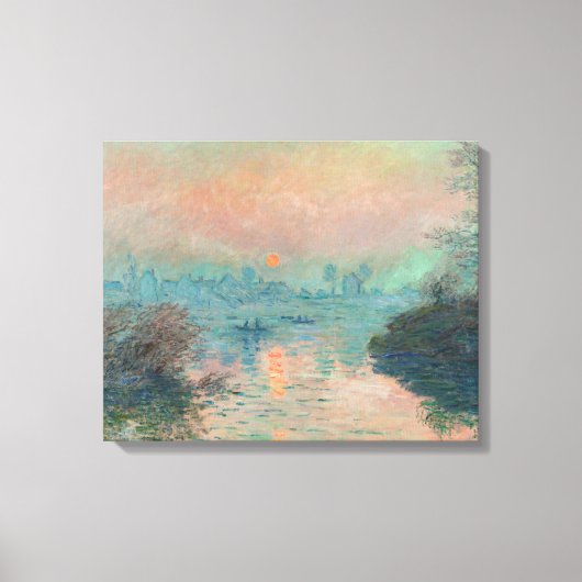 Monet Sunset Seine Frische Pasta machen Leinwanddruck (Vorderseite)
