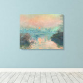 Monet Sunset Seine Frische Pasta machen Leinwanddruck (Insitu (Holzboden))