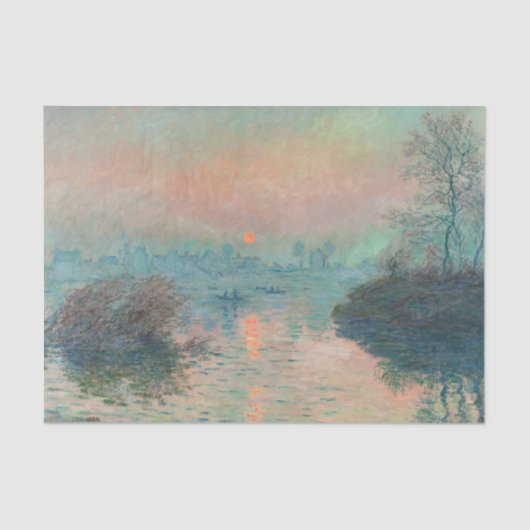 Monet Sunset Seine Frische Pasta machen Seidenpapier (Vorderseite)