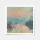 Monet Sunset Seine Frische Pasta machen Serviette (Vorderseite)