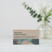 Monet Sunset Seine Frische Pasta machen Visitenkarte (Stehend Vorderseite)