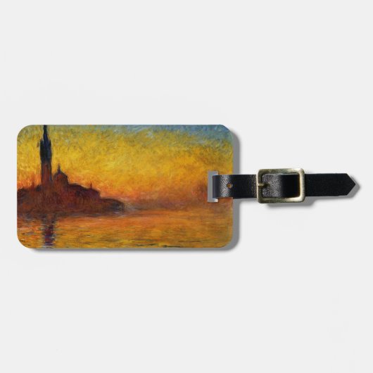 Monet Sunset Venedig Frische Pasta machen Gepäckanhänger (Vorderseite horizontal)
