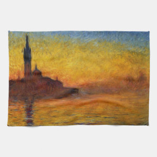 Monet Sunset Venedig Frische Pasta machen Geschirrtuch