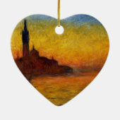 Monet Sunset Venedig Frische Pasta machen Keramik Ornament (Hinten)