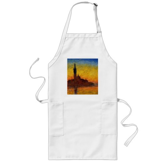 Monet Sunset Venedig Frische Pasta machen Lange Schürze (Vorne)