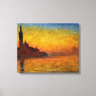 Monet Sunset Venedig Frische Pasta machen Leinwanddruck