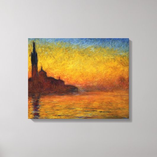 Monet Sunset Venedig Frische Pasta machen Leinwanddruck (Vorderseite)