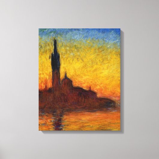 Monet Sunset Venedig Frische Pasta machen Leinwanddruck (Vorderseite)