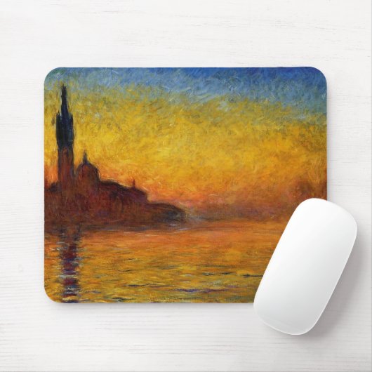 Monet Sunset Venedig Frische Pasta machen Mousepad (Mit Mouse)
