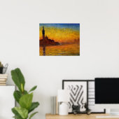 Monet Sunset Venedig Frische Pasta machen Poster (Heimbüro)