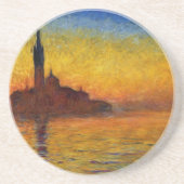 Monet Sunset Venedig Frische Pasta machen Sandstein Untersetzer (Vorne)