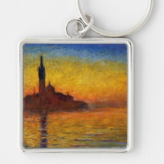 Monet Sunset Venedig Frische Pasta machen Schlüsselanhänger (Vorne)